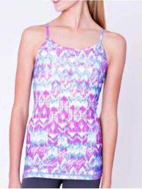 Ivivva By Lululemon Blue & Pink Colorful Sporty Tank Top Girl's Size 7